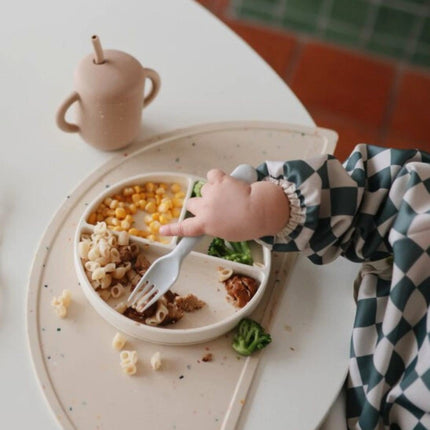 Mushie Babybord Shifting Sand Silicone koop je bij Babywinkel