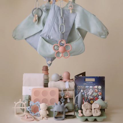 Mushie Slabbetje Lange Mouwen Roman Green koop je bij Babywinkel