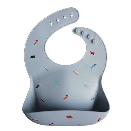 Mushie Slabbetje Silicone Retro Cars koop je bij Babywinkel