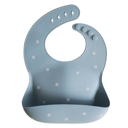 Mushie Slabbetje Silicone White Daisy koop je bij Babywinkel
