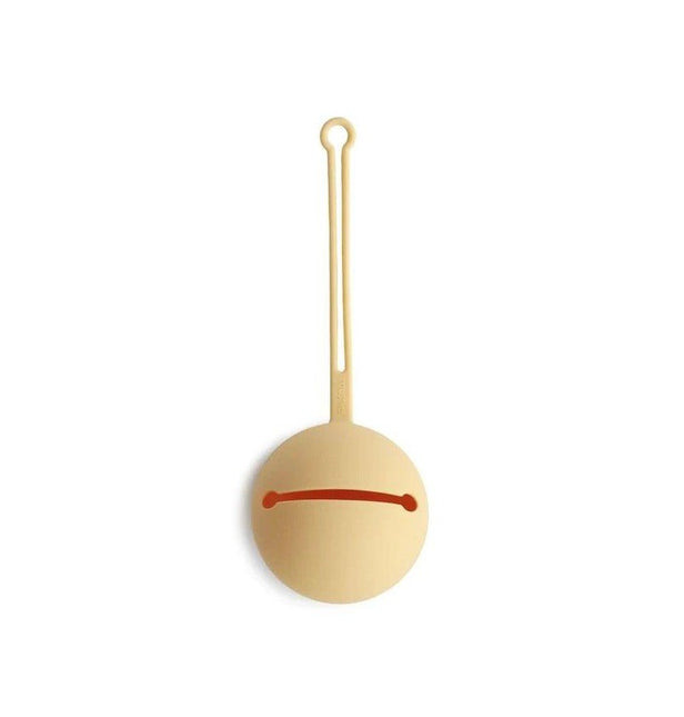 Mushie Speenhouder Silicone Pale Daffodil koop je bij Babywinkel