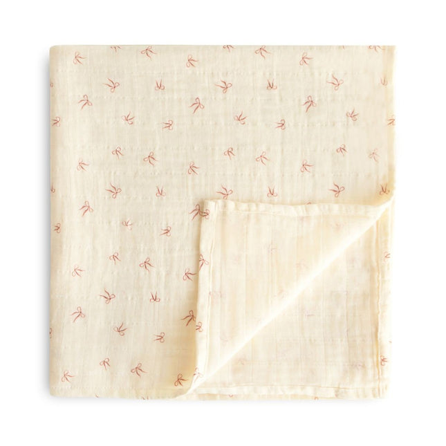Mushie Hydrofiele Doek Bows 120Cm koop je bij Babywinkel