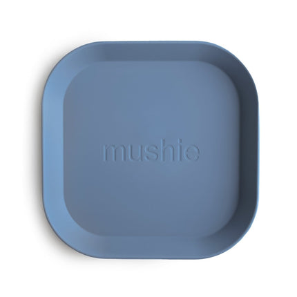 Mushie - Vierkante Borden - Twilight Blue 2st koop je bij Babywinkel