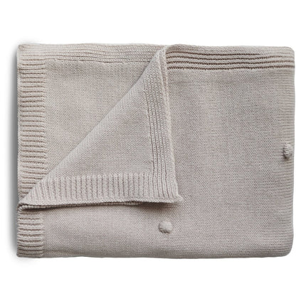 Mushie Wiegdeken Textured Dots Off White Melange koop je bij Babywinkel