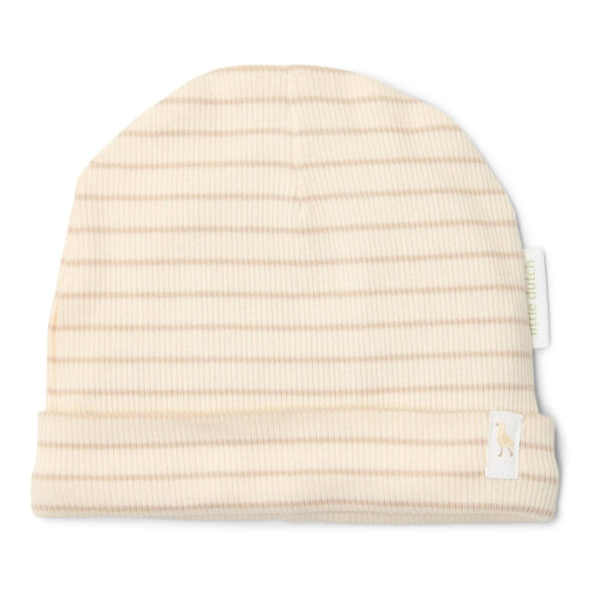 Little Dutch Babymutsje Soft Beige Stripe koop je bij Babywinkel