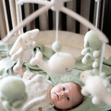 Baby's Only Muziekmobiel Animals Laurel Green/Warm Linen koop je bij Babywinkel