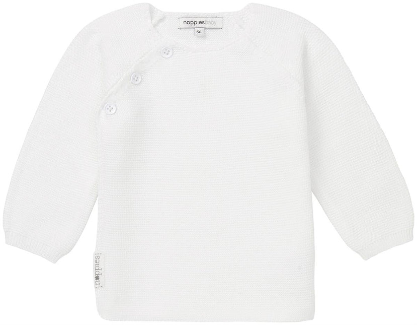 Noppies Baby Vestje Pino White koop je bij Babywinkel