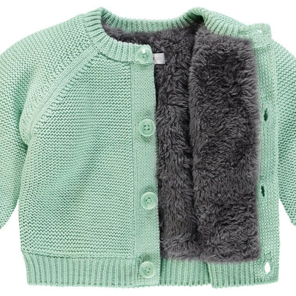 Noppies Baby Vestje Teddy Voering Grey Mint koop je bij Babywinkel