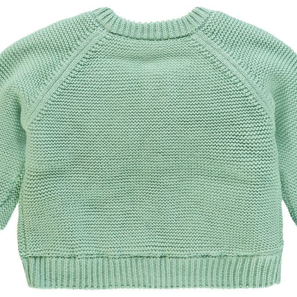 Noppies Baby Vestje Teddy Voering Grey Mint koop je bij Babywinkel