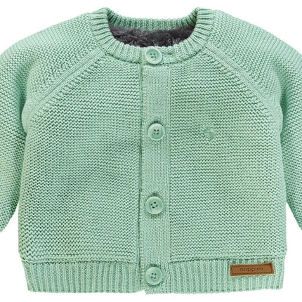 Noppies Baby Vestje Teddy Voering Grey Mint koop je bij Babywinkel