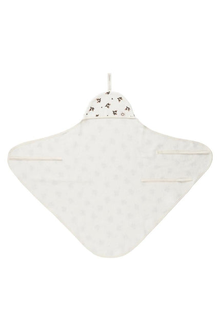 Noppies Badcape Baby Wikkelbaar Blooming Clover Badstof Jet Stream koop je bij Babywinkel