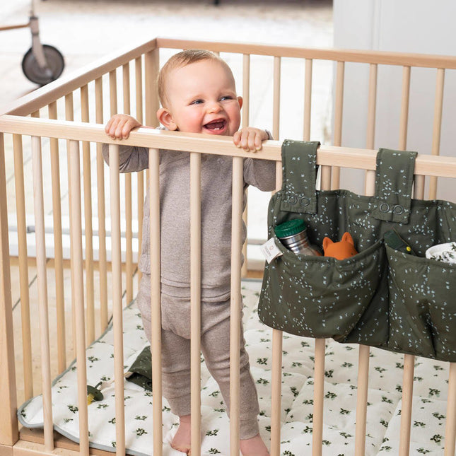 Noppies Boxkleed Badstof Klavertje Omkeerbaar Puritan Gray koop je bij Babywinkel