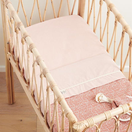 Noppies Ledikantdeken Dot Jersey Omkeerbaar Brick Dust koop je bij Babywinkel