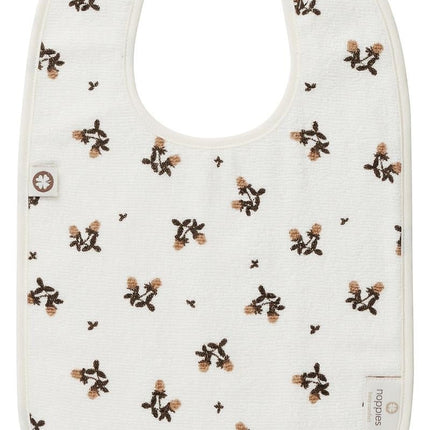 Noppies Slabbetje Badstof Bloeiend Klavertje Gecoat Jet Stream koop je bij Babywinkel
