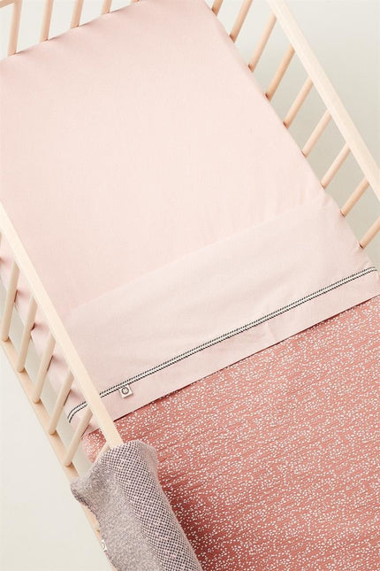 Noppies Wiegdeken Dot Jersey Omkeerbare Brick Dust koop je bij Babywinkel