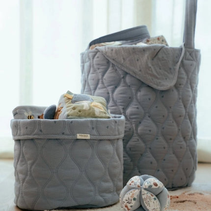 Little Dutch Opbergmand Pure Denim Blue Groot koop je bij Babywinkel