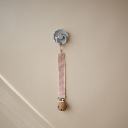 Mushie Speenkoord Blush / Cream Linen 2St koop je bij Babywinkel
