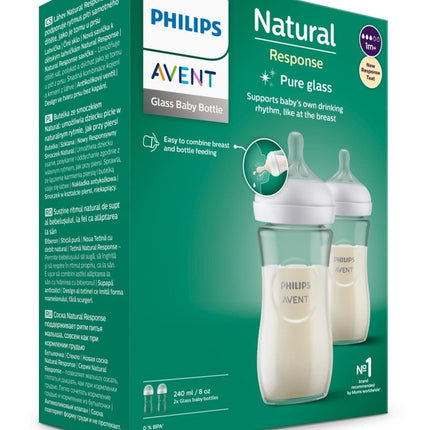 Philips Avent Babyfles Glas 3.0 240ml 2st koop je bij Babywinkel