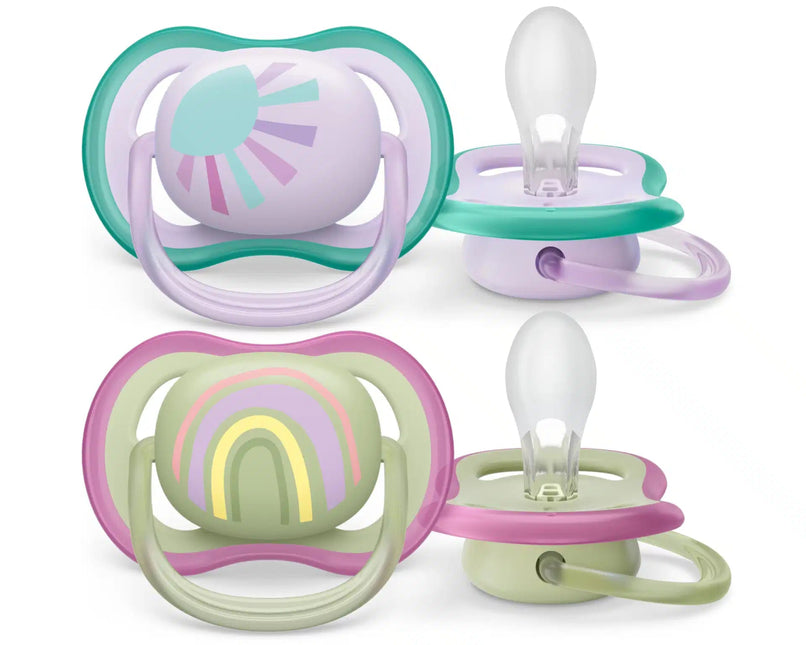 Philips Avent Fopspeen +0 Maanden Air Zon/Regenboog Girl koop je bij Babywinkel