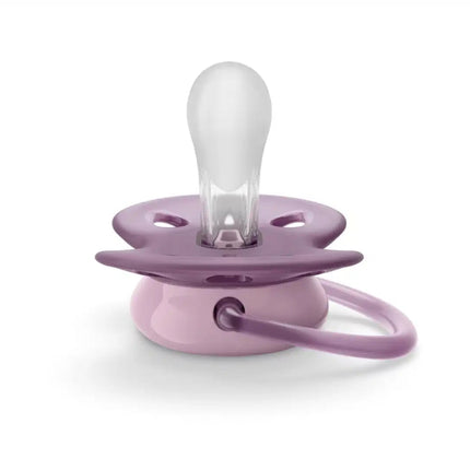 Philips Avent Fopspeen +6 Maanden Soft Grijs/Oranje koop je bij Babywinkel