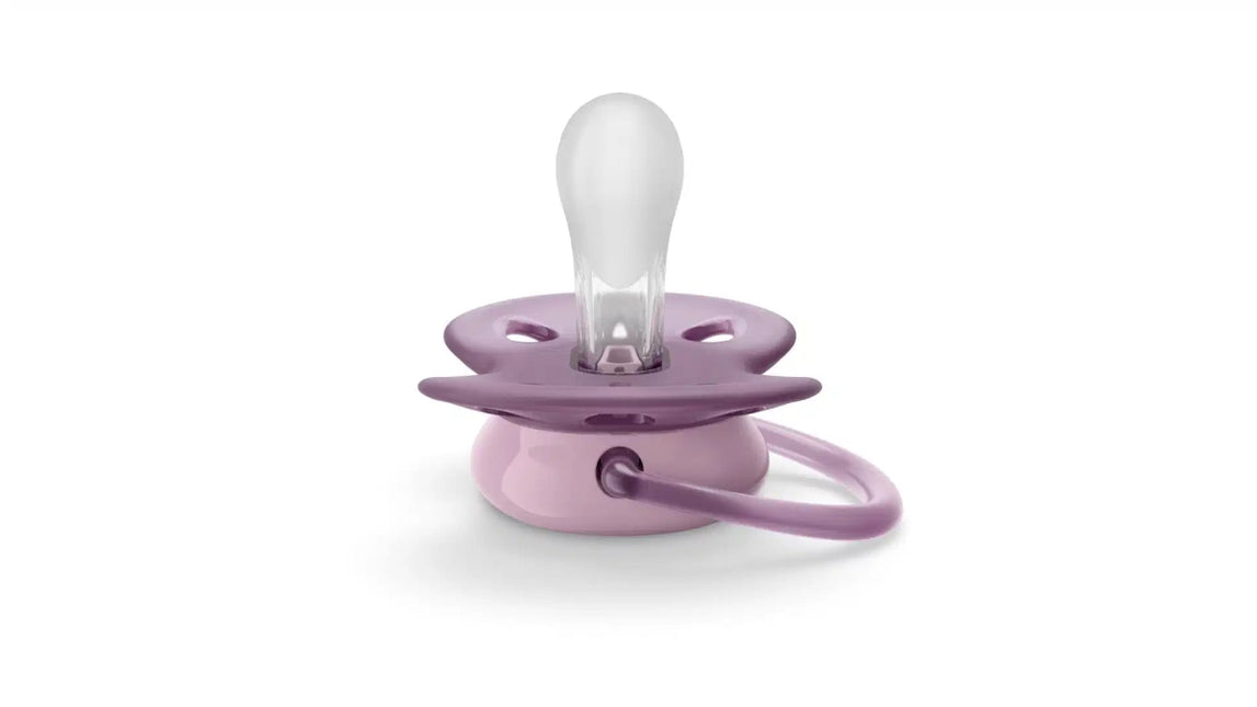 Philips Avent Fopspeen +6 Maanden Soft Grijs/Oranje koop je bij Babywinkel