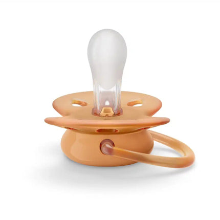 Philips Avent Fopspeen +6 Maanden Soft Grijs/Oranje koop je bij Babywinkel