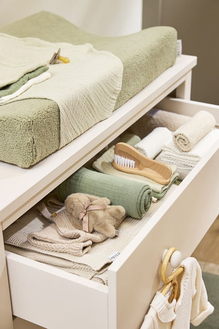 Meyco Hydrofiele Doek Naturel/Soft Olive/Olive Green 70Cm 3St koop je bij Babywinkel