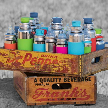 Pura Babyfles Rvs 150 Ml + Silicone Speen Slow Flow + Silicone Reisdop + Moss Sleeve koop je bij Babywinkel