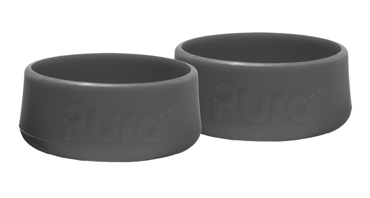 Pura Flesbeschermer Silicone Grijs 2St koop je bij Babywinkel