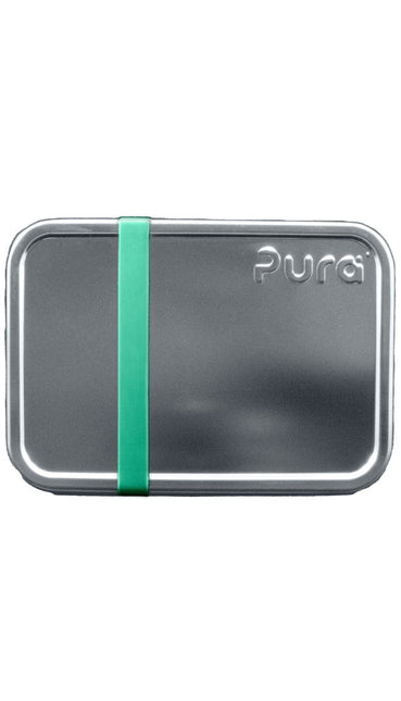 Pura Lunchbox Rvs Large + Silicone Band Moss koop je bij Babywinkel