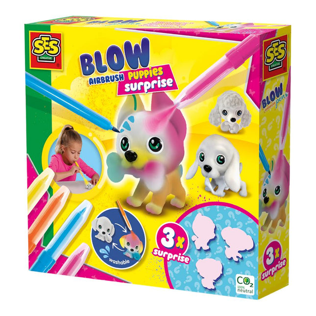 SES Creative Knutselpakket Blow Airbrush Pens Puppy'S koop je bij Babywinkel