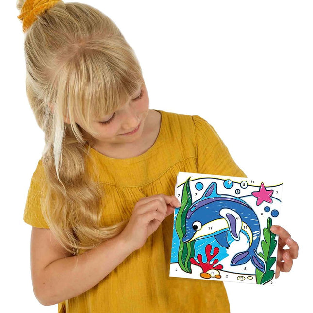 SES Creative Knutselpakket Kleuren Op Nummer Driehoed Grip Stiften koop je bij Babywinkel