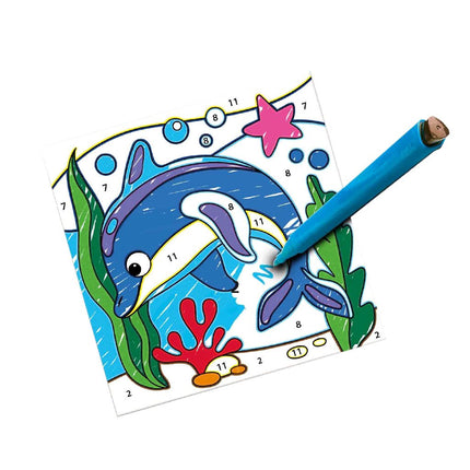 SES Creative Knutselpakket Kleuren Op Nummer Driehoed Grip Stiften koop je bij Babywinkel