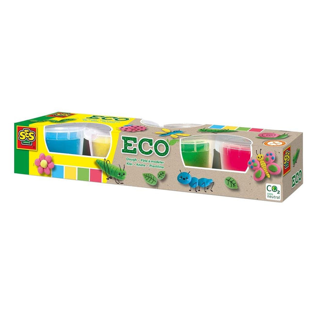 SES Creative Knutselpakket Eco Klei 4X90 Gr koop je bij Babywinkel