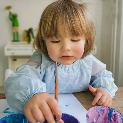 Silly Billyz Slabbetje Small Met Lange Mouwen Dusty Blue koop je bij Babywinkel