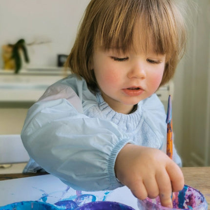 Silly Billyz Slabbetje Small Met Lange Mouwen Dusty Blue koop je bij Babywinkel