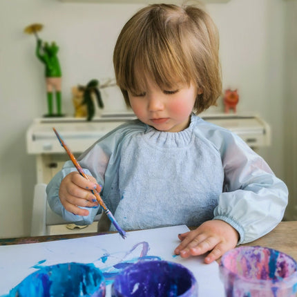 Silly Billyz Slabbetje Small Met Lange Mouwen Dusty Blue koop je bij Babywinkel