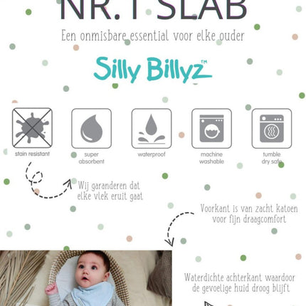 Silly Billyz Slabbetje Fleece Small Lange Mouwen Choco koop je bij Babywinkel