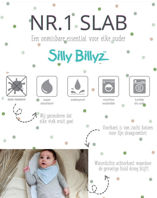 Silly Billyz Slabbetje Small Lange Mouwen Sage koop je bij Babywinkel