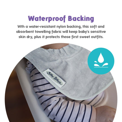 Silly Billyz Slabbetje Large Silver koop je bij Babywinkel