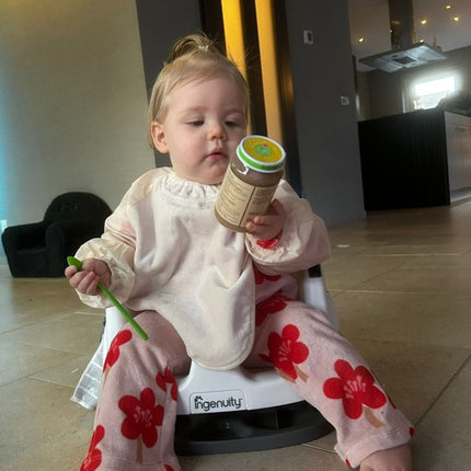 Silly Billyz Slabbetje Small Met Lange Mouwen White Sand koop je bij Babywinkel