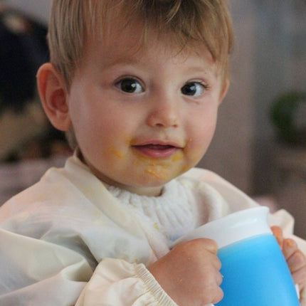 Silly Billyz Slabbetje Small Met Lange Mouwen White Sand koop je bij Babywinkel