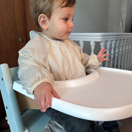 Silly Billyz Slabbetje Small Met Lange Mouwen White Sand koop je bij Babywinkel