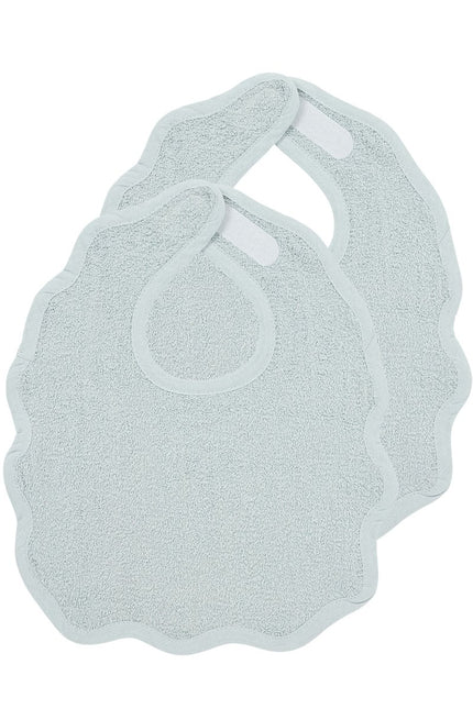 Meyco Slabbetje Wavy Grey Blue 2St koop je bij Babywinkel