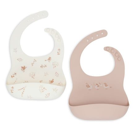 Jollein Slabbetje Lovely Birds - 2 Stuks koop je bij Babywinkel