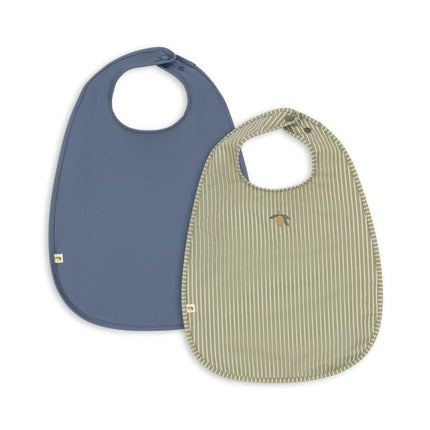 Konges Slojd Slabbetje Tea Stripe/ Flint Stone 2St koop je bij Babywinkel