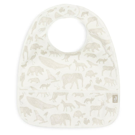 Jollein Slabbetje Waterproof Animals Olive Green 2 Stuks koop je bij Babywinkel