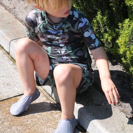 Slipstop Waterschoentjes Smiley Grey Boys koop je bij Babywinkel