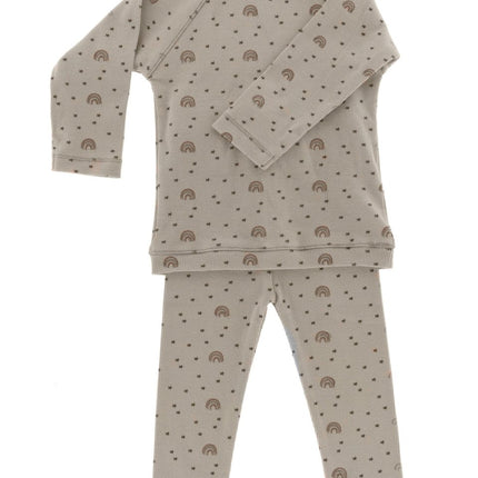 Snoozebaby Baby Pyjama Smokey Green Rainbow koop je bij Babywinkel