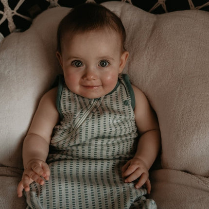 Snoozebaby Slaapzak Baby Mouwloos Smokey Green koop je bij Babywinkel